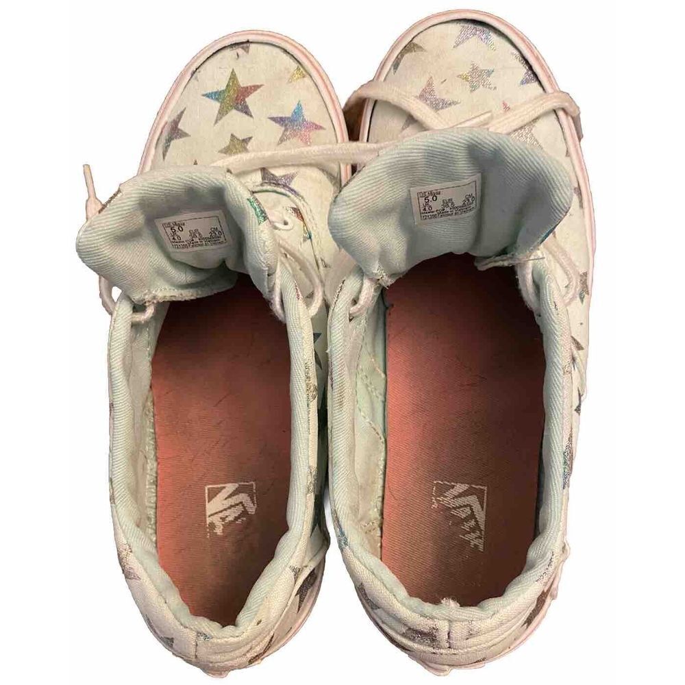 Vans Missy Low Top Shoes Multicolor‎ Stars Size 5 Slightly stained - Picture 4 of 6